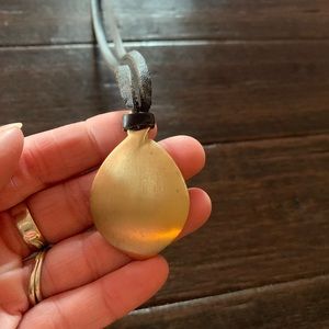 Brass leaf necklace